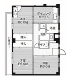 ビレッジハウス下九沢7号棟の物件間取画像